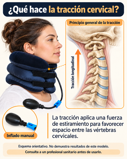Soporte Cervical Inflable Ajustable con Bomba Manual